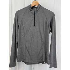 REI Co-Op Womens Size S 1/4 Zip Tech Shirt 885470 Travel Hike Camp Pullover Gray